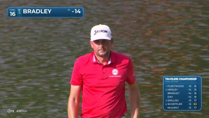 Keegan Bradley | Round 4 | 16th hole | Shot 3 | 2025 Travelers