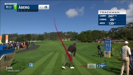 Ludvig Åberg | 2024 AT&T Pebble Beach | Round 2 | 11th hole | Shot 1