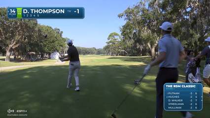 Davis Thompson | Round 1 | 14th hole | Shot 1 | 2025 The RSM Classic