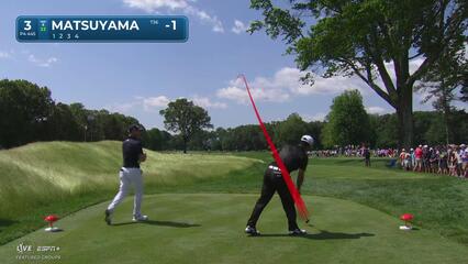 Hideki Matsuyama | Round 2 | 3rd hole | Shot 1 | 2025 Travelers