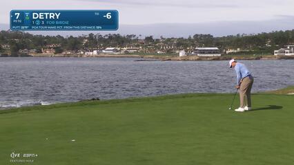 Thomas Detry | Round 4 | 7th hole | Shot 3 | 2025 AT&T Pebble Beach