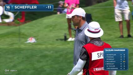 Scottie Scheffler | Round 2 | 16th hole | Shot 3 | 2025 Travelers