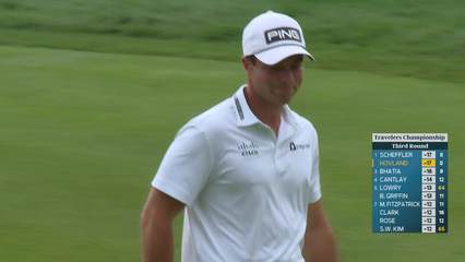 Viktor Hovland | Round 3 | 9th hole | Shot 4 | 2026 Travelers