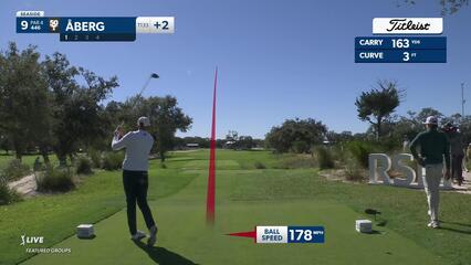 Ludvig Åberg | Round 1 | 9th hole | Shot 1 | 2024 The RSM Classic