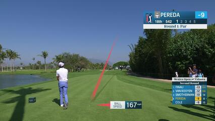 Raul Pereda | 2023 Mexico Open | Round 2 | 18th hole | Shot 1