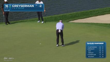 Max Greyserman | Round 4 | 16th hole | Shot 3 | 2025 Travelers