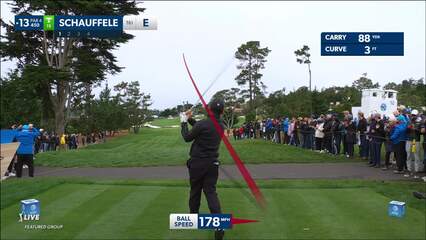 Xander Schauffele | 2024 AT&T Pebble Beach | Round 3 | 13th hole | Shot 1