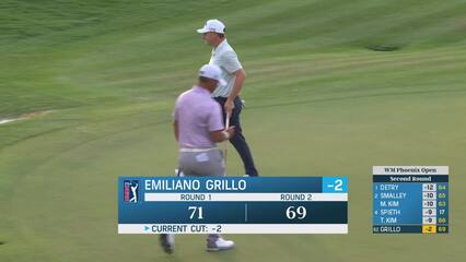 Emiliano Grillo | Round 2 | 9th hole | Shot 3 | 2025 WM Phoenix Open