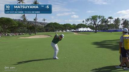 Hideki Matsuyama | Round 3 | 10th hole | Shot 2 | 2026 Sony Open