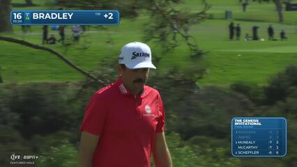 Keegan Bradley | Round 4 | 16th hole | Shot 3 | 2025 Genesis