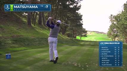 Hideki Matsuyama | Round 2 | 2nd hole | Shot 1 | 2026 AT&T Pebble Beach