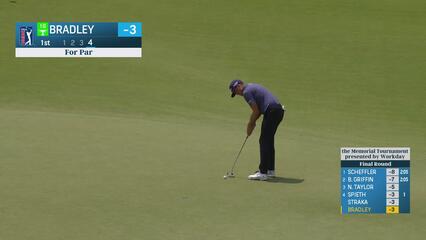 Keegan Bradley | Round 4 | 1st hole | Shot 4 | 2025 the Memorial