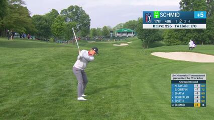 Matti Schmid | Round 2 | 17th hole | Shot 2 | 2025 the Memorial