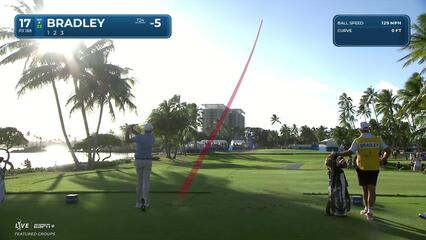 Keegan Bradley | Round 2 | 17th hole | Shot 1 | 2025 Sony Open
