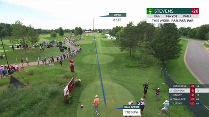Sam Stevens | Round 4 | 16th hole | Shot 1 | 2025 3M Open
