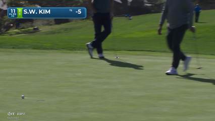 Si Woo Kim | Round 1 | 11th hole | Shot 4 | 2026 AT&T Pebble Beach