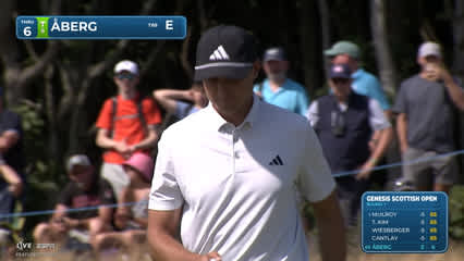 Ludvig Åberg | Round 1 | 6th hole | Shot 4 | 2026 Genesis Scottish Open