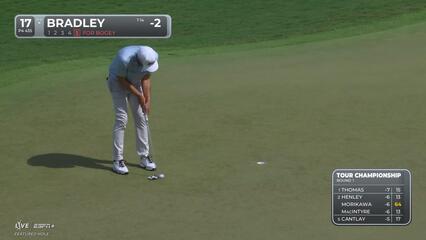 Keegan Bradley | Round 1 | 17th hole | Shot 5 | 2025 TOUR Championship