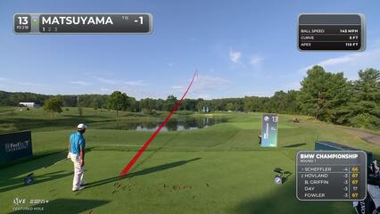 Hideki Matsuyama | Round 1 | 13th hole | Shot 1 | 2025 BMW Championship