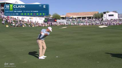 Wyndham Clark | Round 1 | 18th hole | Shot 2 | 2026 WM Phoenix Open