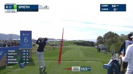 Jordan Spieth | 2022 AT&T Pebble Beach | Round 3 | 6th hole | Shot 1