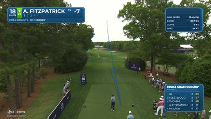 Alex Fitzpatrick | Round 2 | 18th hole | Shot 1 | 2026 Truist Championship