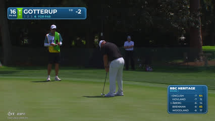 Chris Gotterup | Round 1 | 16th hole | Shot 4 | 2026 RBC Heritage