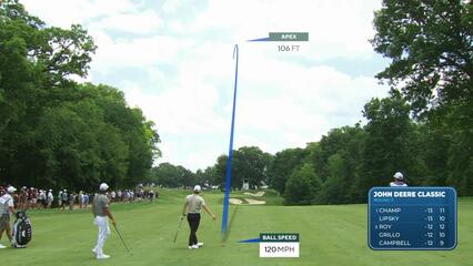 Emiliano Grillo | Round 3 | 11th hole | Shot 2 | 2025 John Deere