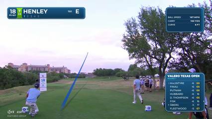 Russell Henley | Round 1 | 18th hole | Shot 1 | 2026 Valero