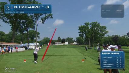 Nicolai Højgaard | Round 2 | 5th hole | Shot 1 | 2025 Rocket Classic