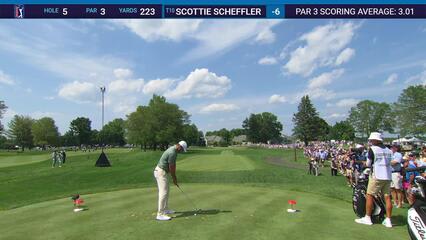 Scottie Scheffler | Round 3 | 5th hole | Shot 1 | 2025 Travelers