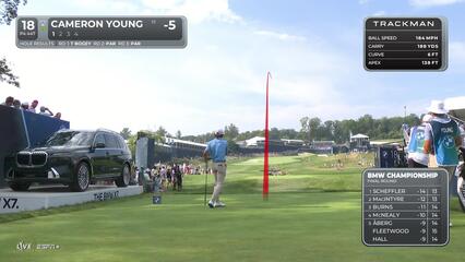 Cameron Young | Round 4 | 18th hole | Shot 1 | 2025 BMW Championship