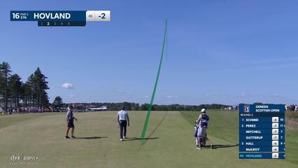 Viktor Hovland | Round 2 | 16th hole | Shot 2 | 2025 Genesis Scottish Open