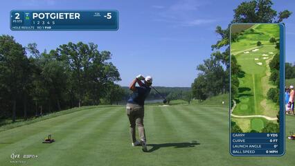 Aldrich Potgieter | Round 2 | 2nd hole | Shot 1 | 2025 John Deere