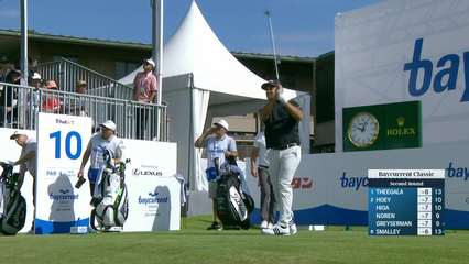 Xander Schauffele | Round 2 | 10th hole | Shot 1 | 2025 Baycurrent