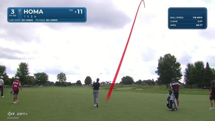 Max Homa | Round 4 | 3rd hole | Shot 2 | 2025 3M Open