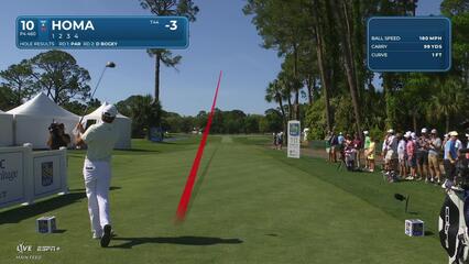 Max Homa | Round 3 | 10th hole | Shot 1 | 2025 RBC Heritage