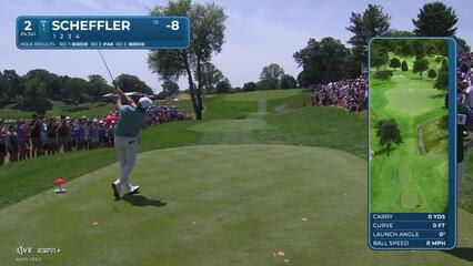 Scottie Scheffler | Round 4 | 2nd hole | Shot 1 | 2025 Travelers