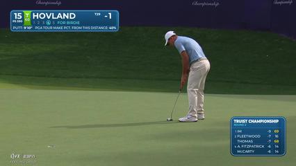 Viktor Hovland | Round 2 | 15th hole | Shot 5 | 2026 Truist Championship