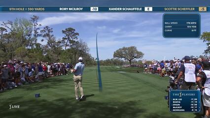 Scottie Scheffler | Round 2 | 9th hole | Shot 1 | 2025 THE PLAYERS