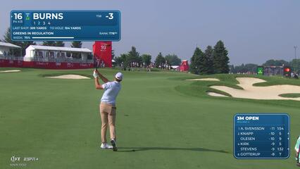 Sam Burns | Round 2 | 16th hole | Shot 2 | 2025 3M Open