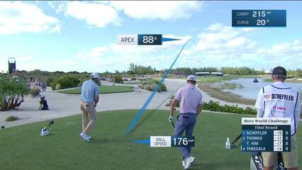 Scottie Scheffler | Round 4 | 9th hole | Shot 1 | 2024 Hero World Challenge