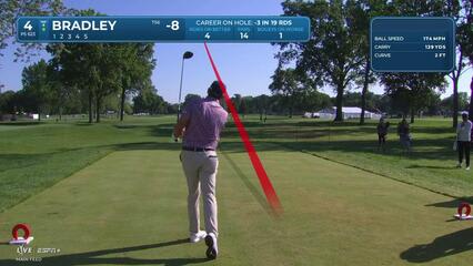 Keegan Bradley | Round 4 | 4th hole | Shot 1 | 2025 Rocket Classic