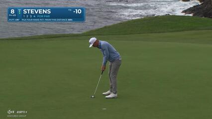 Sam Stevens | Round 3 | 8th hole | Shot 4 | 2025 AT&T Pebble Beach