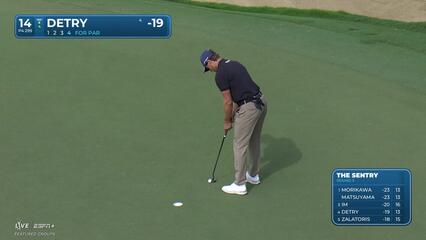 Thomas Detry | Round 3 | 14th hole | Shot 4 | 2025 The Sentry