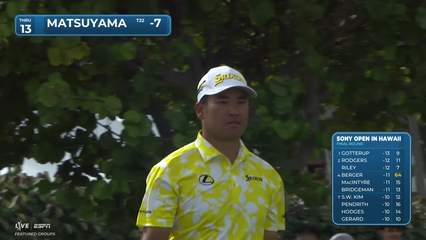 Hideki Matsuyama | Round 4 | 13th hole | Shot 5 | 2026 Sony Open