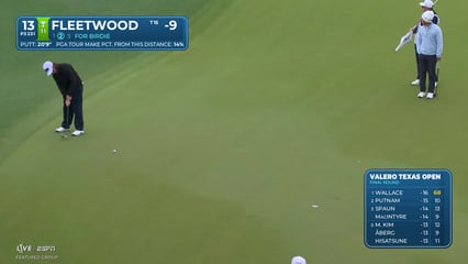 Tommy Fleetwood | Round 4 | 13th hole | Shot 3 | 2026 Valero