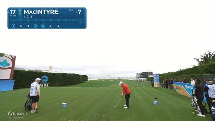 Robert MacIntyre | Round 3 | 17th hole | Shot 1 | 2025 AT&T Pebble Beach