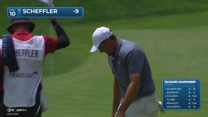 Scottie Scheffler | Round 2 | 10th hole | Shot 4 | 2025 Travelers