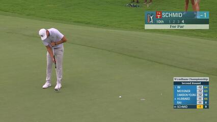 Matti Schmid | Round 2 | 10th hole | Shot 4 | 2025 Wyndham